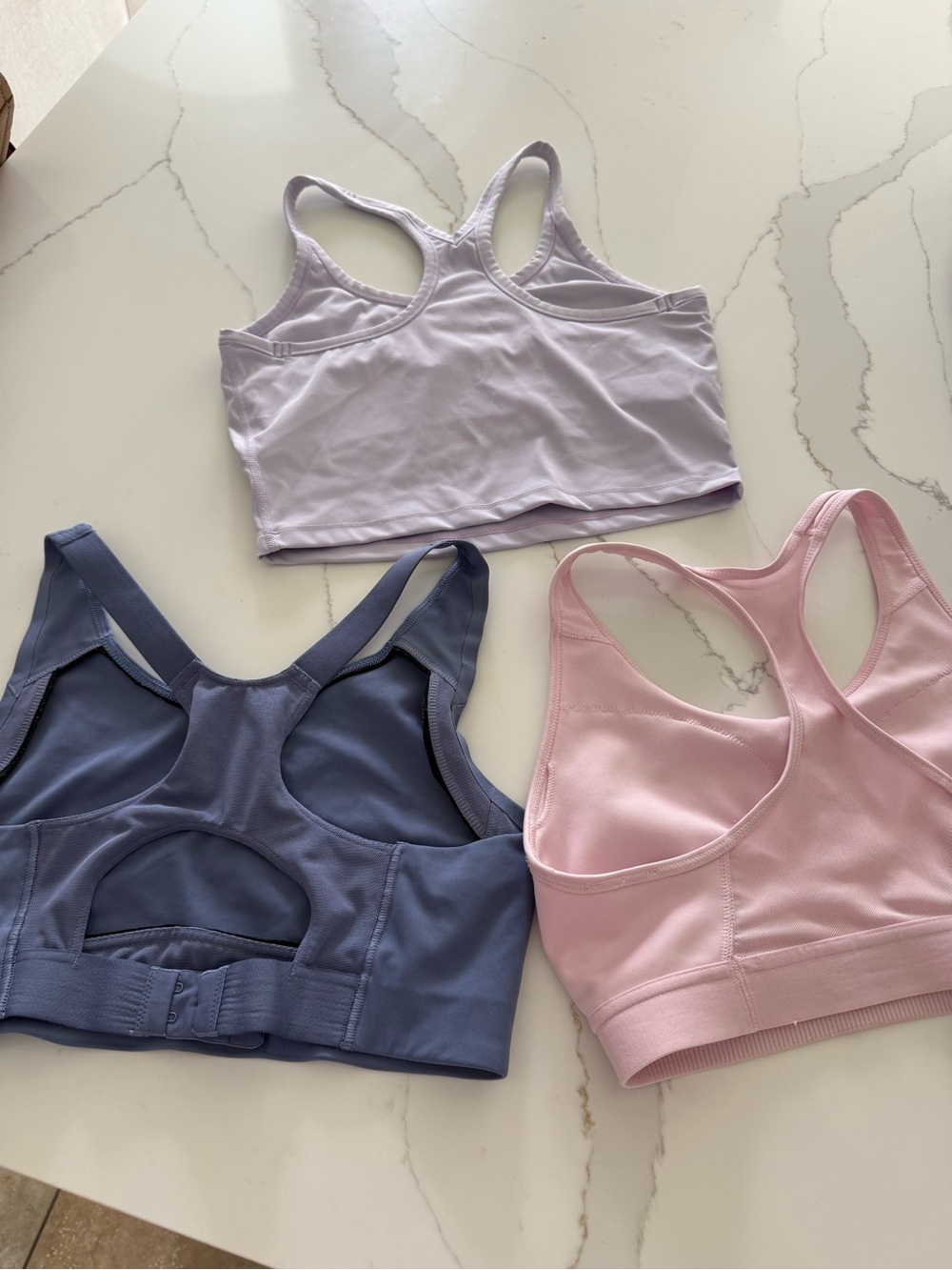 Women’s Racerback Sports Bralette - Pink, Lavender & purple